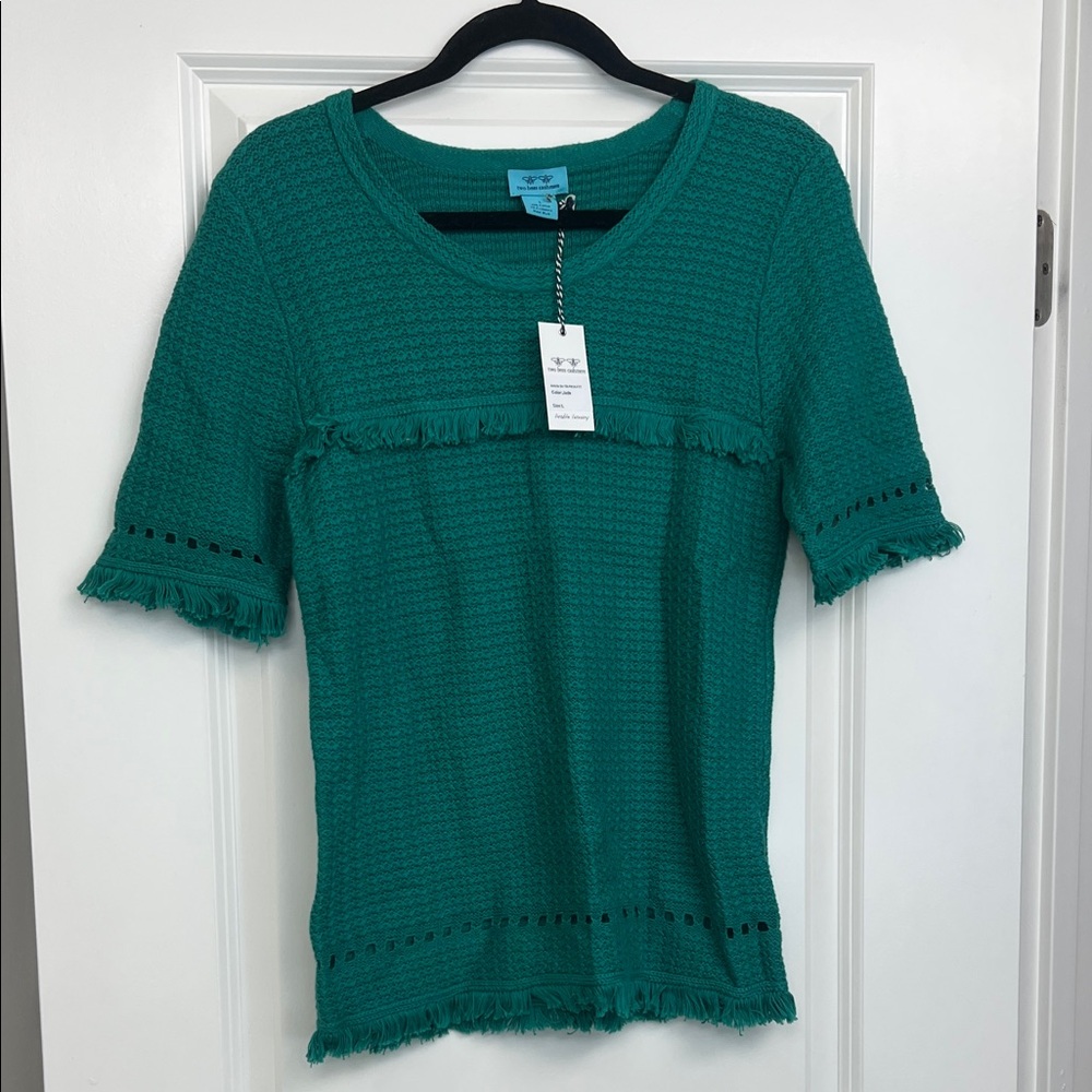 NWT Cashmere Tee- JADE 💚